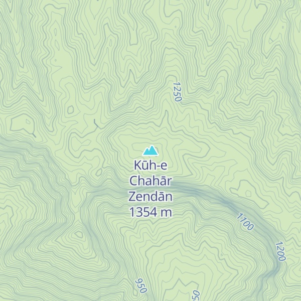 Map of Kūh-e Chahār Zendān