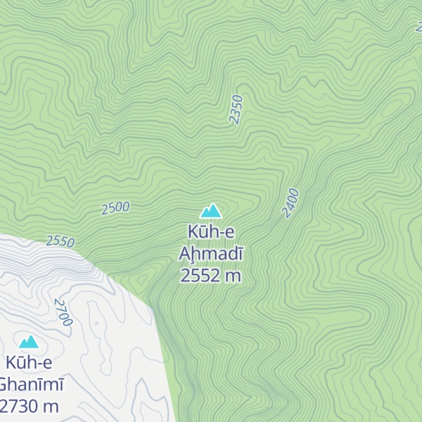 Map of Kūh-e Aḩmadī