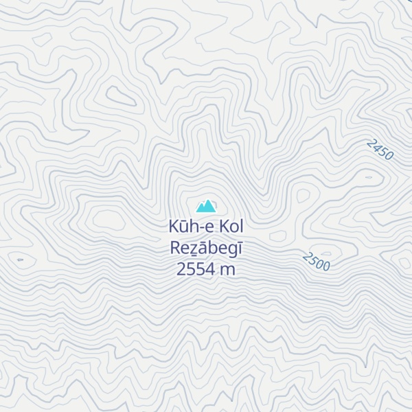 Map of Kūh-e Kol Reẕābegī