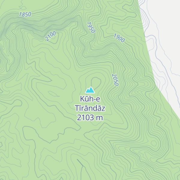 Map of Kūh-e Tīrāndāz