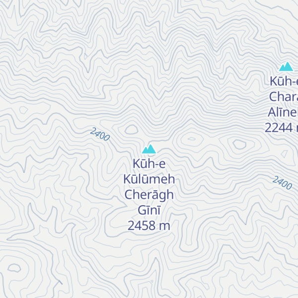 Map of Kūh-e Kūlūmeh Cherāgh Gīnī