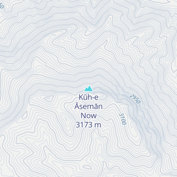 Map of Kūh-e Āsemān Now