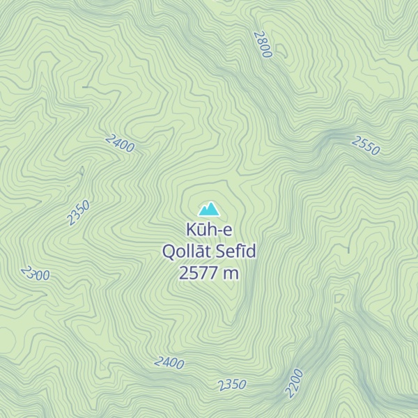 Map of Kūh-e Qollāt Sefīd