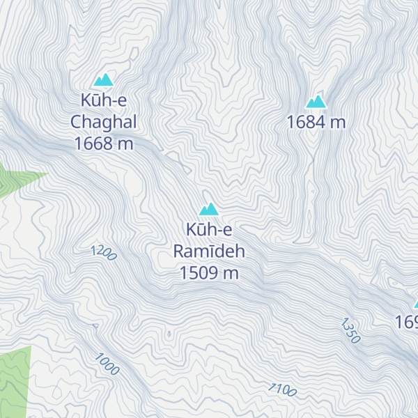 Map of Kūh-e Ramīdeh