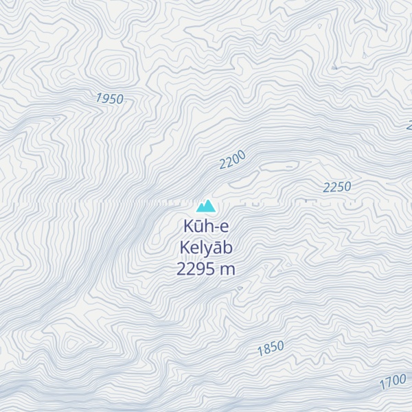 Map of Kūh-e Kelyāb