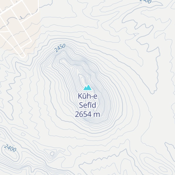 Map of Kūh-e Sefīd