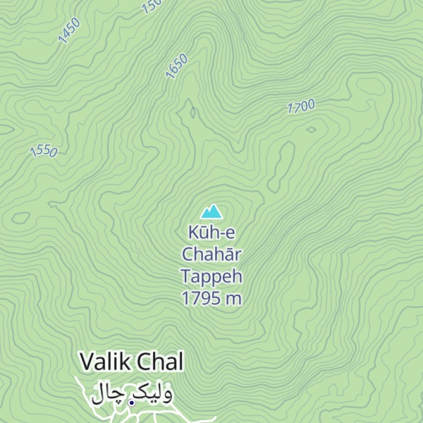 Map of Kūh-e Chahār Tappeh