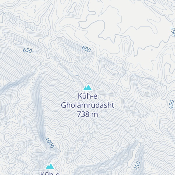 Map of Kūh-e Gholāmrūdasht
