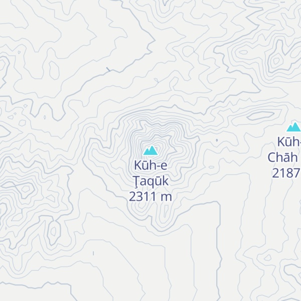 Map of Kūh-e Ţaqūk