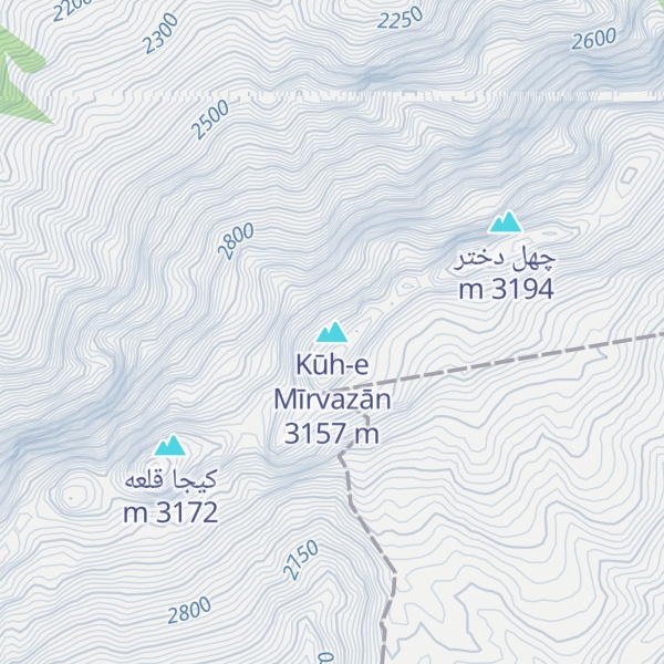 Map of Kūh-e Mīrvazān