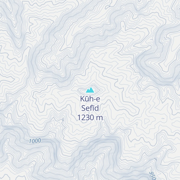 Map of Kūh-e Sefīd