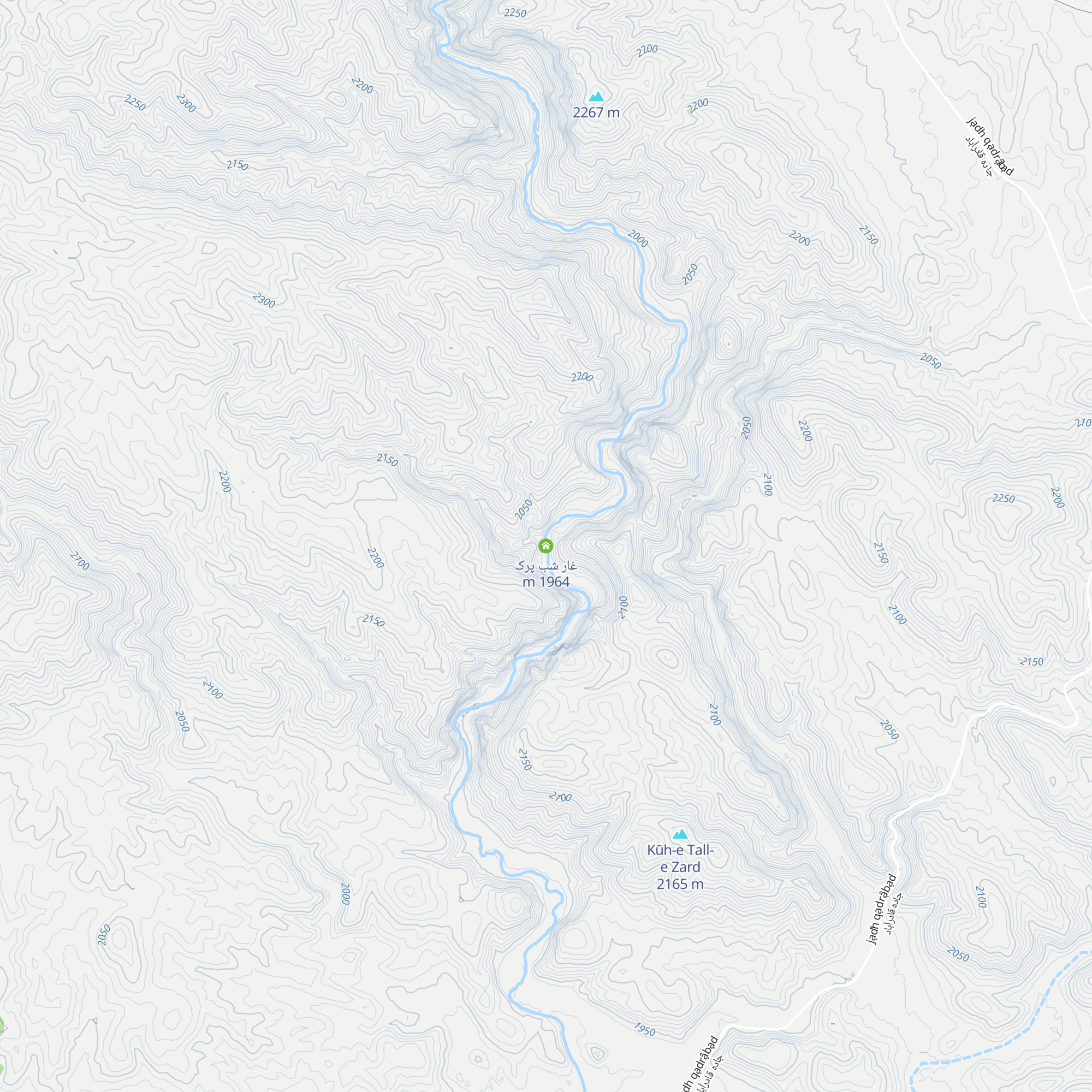 غار شب پرک map