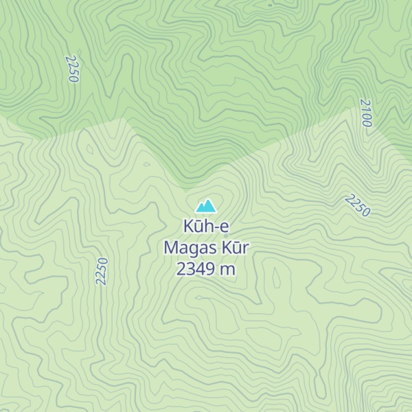 Map of Kūh-e Magas Kūr