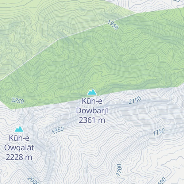 Map of Kūh-e Dowbarjī