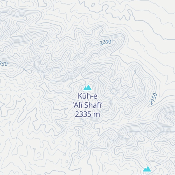Map of Kūh-e ‘Alī Shafī‘