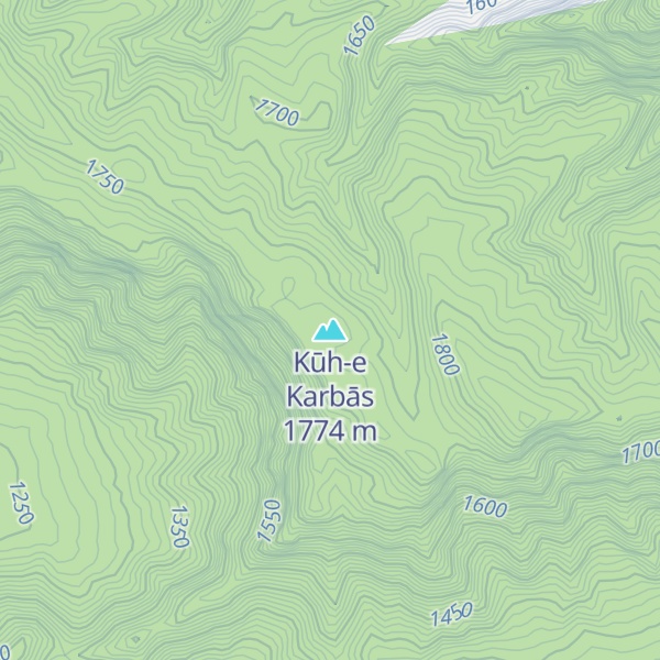 Map of Kūh-e Karbās
