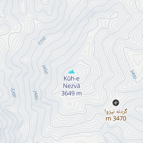 Map of Kūh-e Nezvā