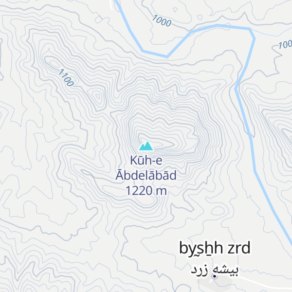 Map of Kūh-e Ābdelābād