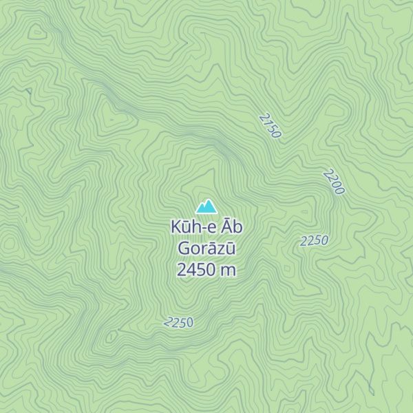 Map of Kūh-e Āb Gorāzū