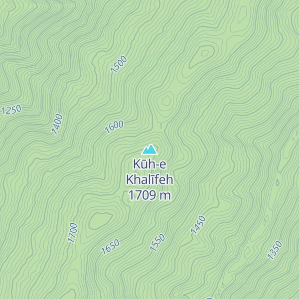 Map of Kūh-e Khalīfeh