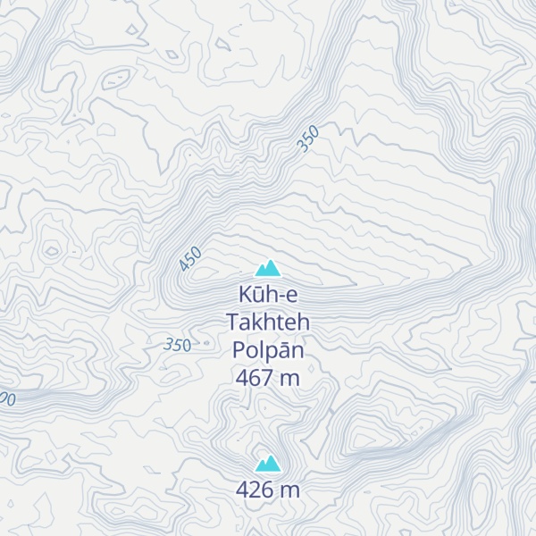 Map of Kūh-e Takhteh Polpān