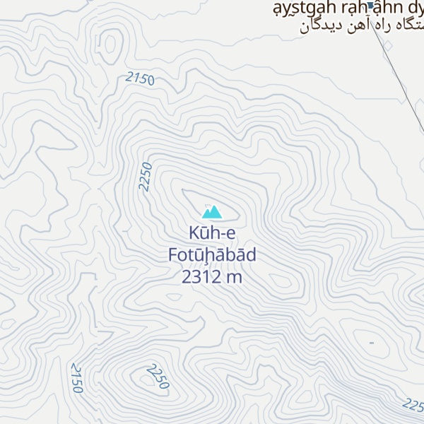 Map of Kūh-e Fotūḩābād