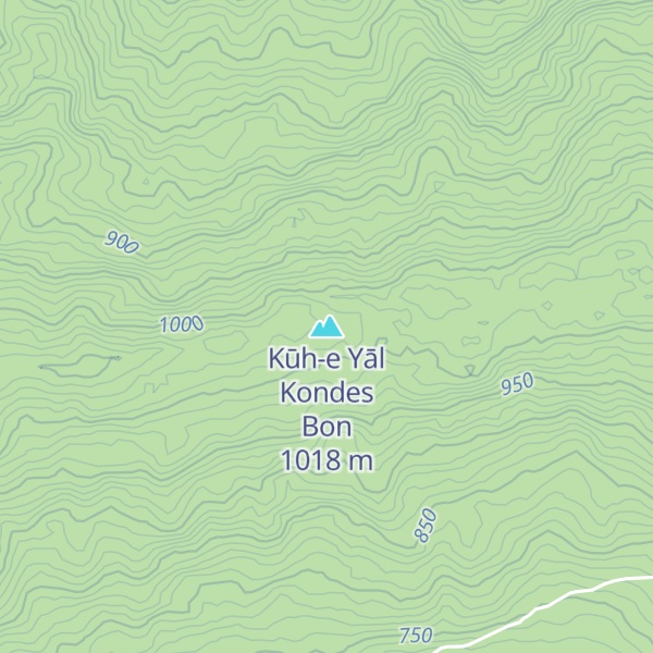 Map of Kūh-e Yāl Kondes Bon