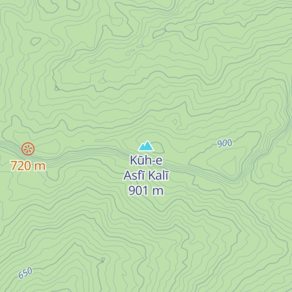 Map of Kūh-e Asfī Kalī