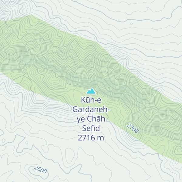 Map of Kūh-e Gardaneh-ye Chāh Sefīd