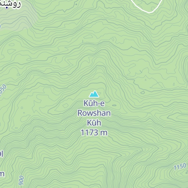 Map of Kūh-e Rowshan Kūh