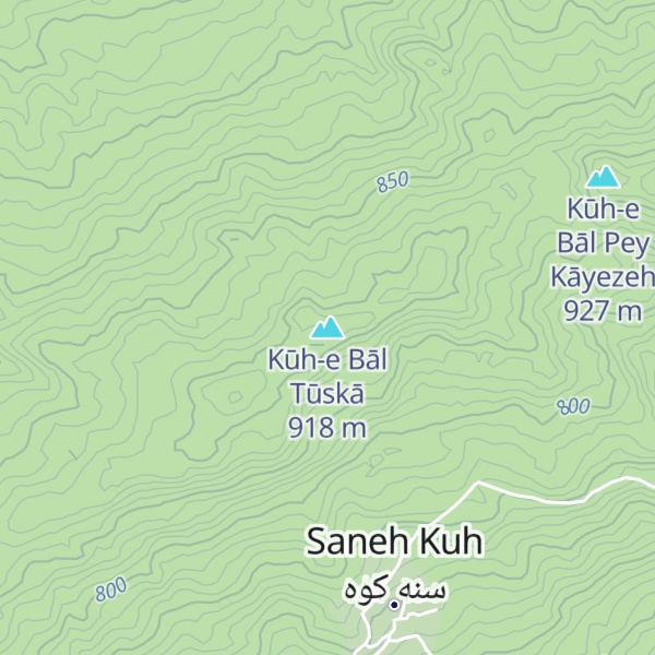 Map of Kūh-e Bāl Tūskā