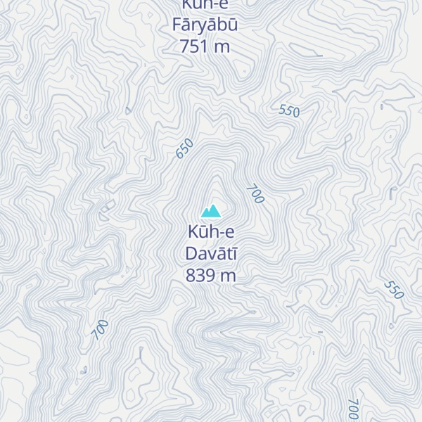 Map of Kūh-e Davātī