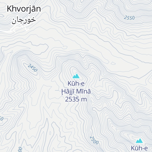 Map of Kūh-e Ḩājjī Mīnā