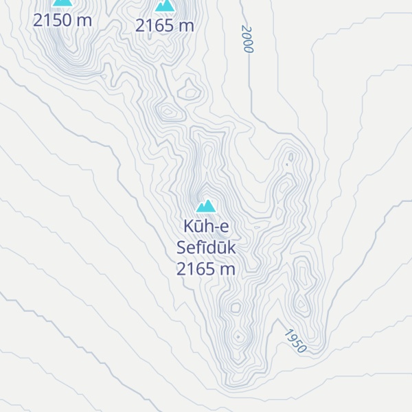 Map of Kūh-e Sefīdūk