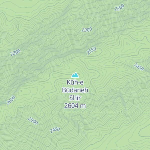 Map of Kūh-e Būdaneh Shīr