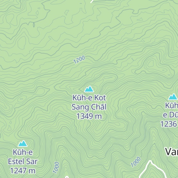 Map of Kūh-e Kot Sang Chāl