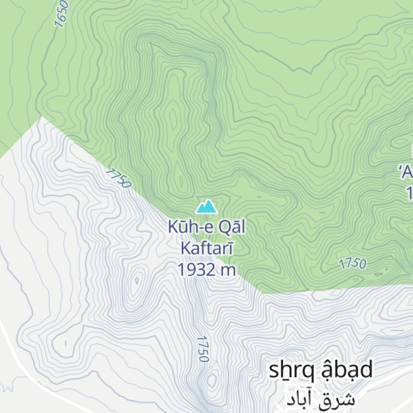 Map of Kūh-e Qāl Kaftarī