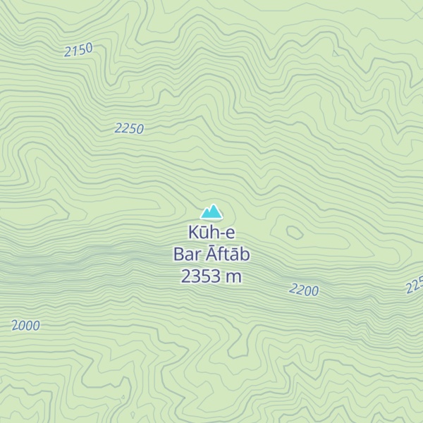 Map of Kūh-e Bar Āftāb