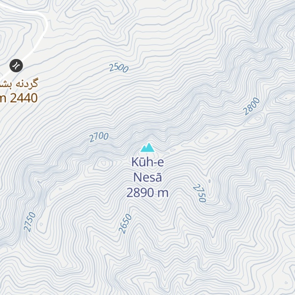 Map of Kūh-e Nesā