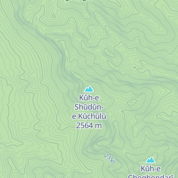 Map of Kūh-e Shūdūn-e Kūchūlū