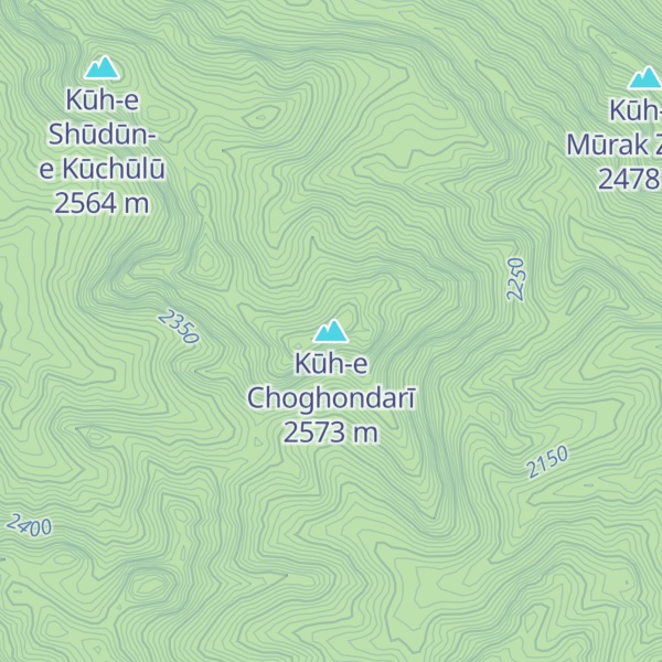 Map of Kūh-e Choghondarī