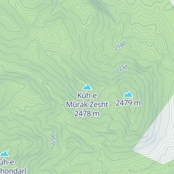 Map of Kūh-e Mūrak Zesht