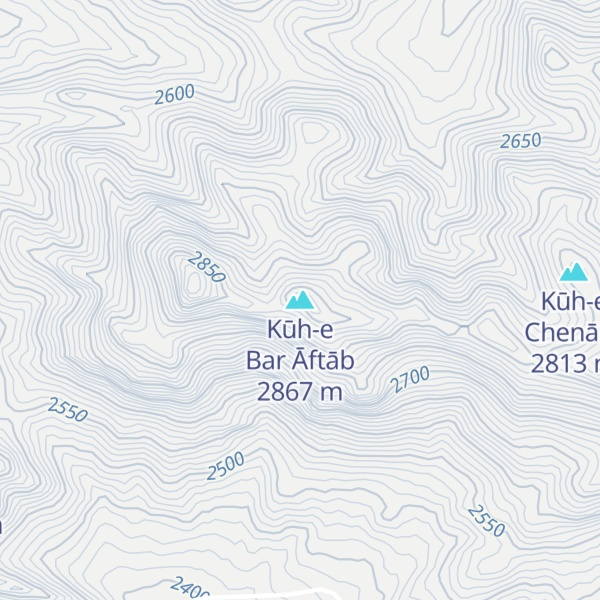 Map of Kūh-e Bar Āftāb