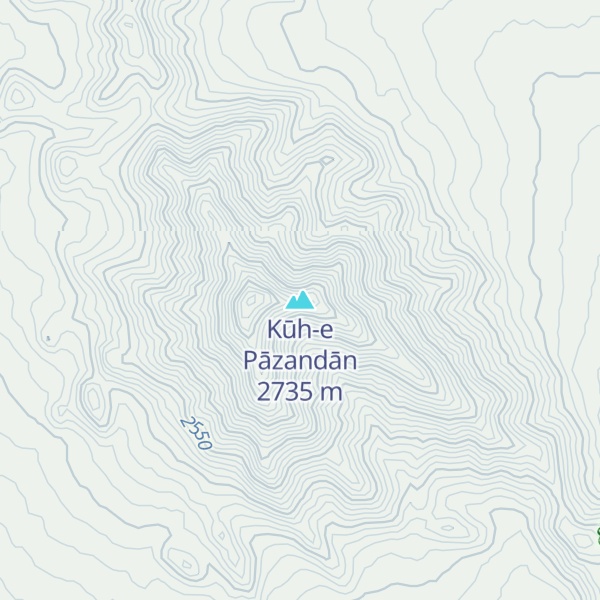 Map of Kūh-e Pāzandān