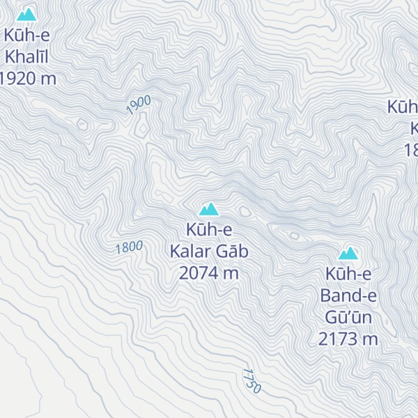 Map of Kūh-e Kalar Gāb