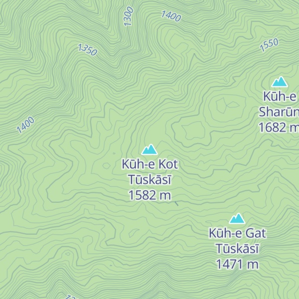Map of Kūh-e Kot Tūskāsī