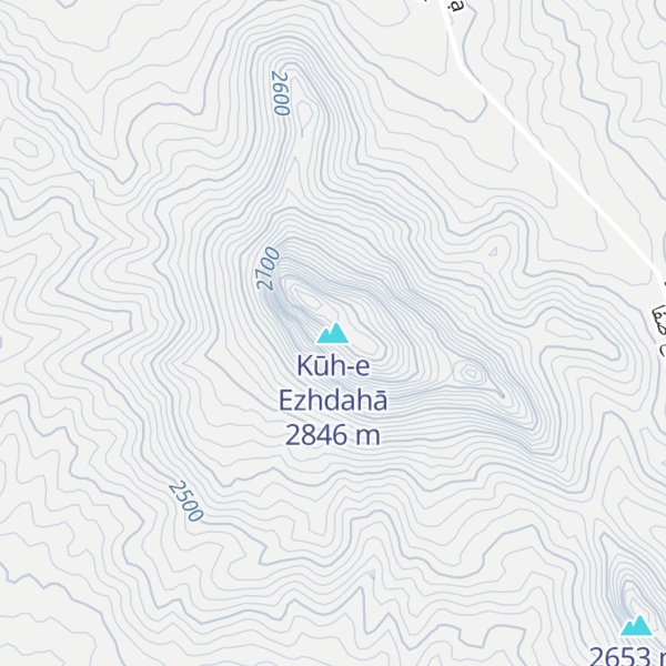 Map of Kūh-e Ezhdahā