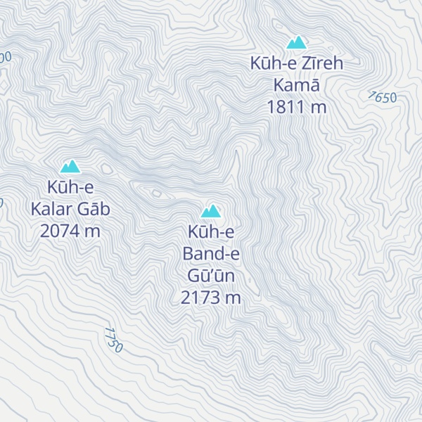 Map of Kūh-e Band-e Gū’ūn