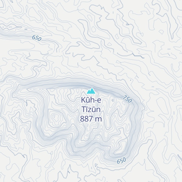 Map of Kūh-e Tīzūn