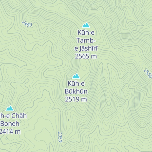 Map of Kūh-e Būkhūn